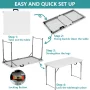 SUGIFT 4 Foot Folding Table White - Image 4