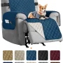 Sanmadrola Recliner Chair Cover Reversible Small Recliner Slipcover for Dogs Seat Width to 25 Inch Washable Couch Cover with Elastic Straps for Kids and Pets(Small Recliner, Blue Green) - Image 1
