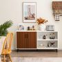 Modern Buffet Sideboard with 2 Doors and Open Compartments - Image 1