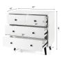 Costway 4 Drawers Dresser Chest of Drawers Free Standing Sideboard Cabinet White - Image 3