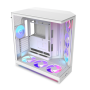 NZXT - H9 Flow+ RGB 2025 ATX Mid-Tower Dual-Chamber PC Case - White - Image 1