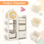 Multipurpose Toy Chest and Bookshelf for Bedroom with Mobile Trolley - Image 3