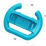 MoKo Steering Wheel Compatible with Switch/Switch OLED Model (2021), [2 Pack] Switch Steering Wheel Controller Handle Compatible with Switch Joy-con Mario Kart Game (Blue & Red) - Image 1