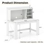 48 Inch Writing Computer Desk with Anti-Tipping Kits and Cable Management Hole - Image 4