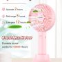 Gasince Handheld Fan Mini Fan,Small Personal Portable Fan, USB Desk Fan,Rechargeable Eyelash Fan for Makeup,8-13hours Operated Small Makeup Eyelash Fan for Women Girls Outdoor and Indoor (Pink) - Image 4