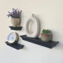 Mainstays 3PC Plastic Floating Shelves, Black (1-Pack) - Image 5