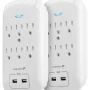 Fosmon 6 Outlet Surge Protector 1200J (2 Pack) with 3.1A Dual USB Ports Charger, Multi Plug Outlet Extender 1875 Watt, 3-Prong Grounded Wall Tap Splitter Adapter - Image 1