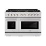 ZLINE - 48 in. Wide 8 Burner Paramount Double Oven Dual Fuel Freestanding Range with Gas Cooktop - Stainless Steel - Image 1