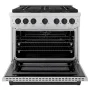 ZLINE - 36 in. Wide 6 Burner 5.2 cu. ft. Autograph Paramount Dual Fuel Freestanding Range with DuoPro Cooktop and Black Accents - Stainless Steel - Image 2