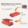 Honeydrill Kids Travel Air Bed Inflatable Air Mattress with Raised Sides, Red - Image 6