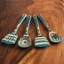 Baltique Mykonos Collection 4 Piece Wooden Cooking Utensil Set for Kitchen, Safe for Nonstick - Image 4