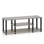 Furinno Turn-N-Tube No Tool 3-Tier Entertainment TV Stands, Gray/Black - Image 5