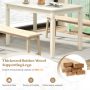 48-Inch Cream White Wooden Dining Table for 4 People Rectangular Kitchen Table with Rubber Wood Legs - Image 6