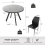 Siefert 35.4'' Round Dining Table Set, Kitchen Dining Table and 4 Dining Chairs - White - Image 5