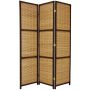 6 ft. Dark Brown 3-Panel Room Divider - Image 1