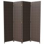 6 ft. Dark Brown 4-Panel Room Divider - Image 1