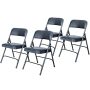 Bernadine Beige Vinyl Folding Chair (4-Pack) - Image 1