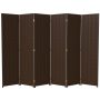6 ft. Dark Mocha 6-Panel Room Divider - Image 1