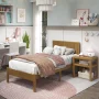 P'kolino Reeded Wood Twin Bed Frame with Headboard- Solid Wood, Natural Oak, for Kids, Teens - Image 2