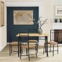 Mainstays Louise Traditional 5-Piece Wood & Metal Dining Set, Deep Walnut - Image 1