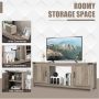 Electric Fireplace TV Stand with Storage Cabinets for TVs up to 70 Inch (not included the fireplace) - Image 6