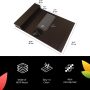 Sofa Tray Table with EVA Base and Couch Cup Holder. Remote Control and Cellphone Organizer Holder, Arm Rest Organizer, Arm Rest Table with Pockets. Fits Over Square Chair arms. (Dark Brown) - Image 6