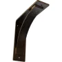 3 in. W x 14 in. H x 14 in. D Hammered Gray Morris Steel Bracket - Image 1