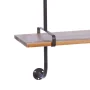 38 in.  x 38 in. Brown 3 Level Wood Wall Shelf with Metal Brackets - Image 5
