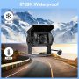 Camecho Vehicle Backup Camera 4 Split Monitor Front View Rear View Camera Auto 18 IR Night Vision Waterproof Aviation 4 Pins Connector LCD Monitor for Trucks RV Trailer Bus - Image 6