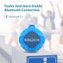 EBODA Bluetooth Shower Speaker, IP67 Waterproof Portable Speaker, Wireless Mini Speaker with Microphone, Lightweight, Supports Floating for Bathroom, Outdoors, Pool, Bike, Kayaking - Blue - Image 4