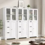 Homfa Bathroom Storage Cabinet, 56.6"H White Linen Cabinet with 3 Doors and 3 Drawers - Image 6