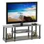 Furinno Turn-N-Tube No Tool 3-Tier Entertainment TV Stands, Gray/Black - Image 3