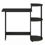 39 in. Rectangular Espresso/Black Computer Desk with Shelves - Image 5