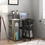 Furinno JAYA Simple Design Computer Writing Desk, French Oak Grey/Black - Grey - Image 1