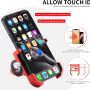KOOTU Bike Phone Holder, Aluminum Alloy Bicycle & Motorcycle Phone Mount, Bicycle Cell Phone Holder for Any Phone from 4" to 7" inch Wide (Red). - Image 2