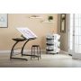Triflex 39.5 in. W Metal and PB Craft, Art, Drafting Table with Adjustable Height and Tilt, Sit to Stand Desk, Charcoal - Image 2