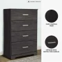 Ashley Furniture Belachime Four Drawer Engineered Wood Chest in Black - Image 5