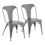 Austin Matte Grey Metal Dining Chair (Set of 2) - Image 1