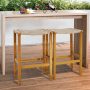 Patio Wood Bar Stools Set of 2/4 - 2 Pieces - Image 6
