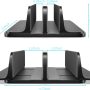 Kuzy Vertical Laptop Stand Holder Adjustable Double Vertical Laptop Holder Desk Stand for MacBook Pro Vertical Stand, MacBook Stand Vertical MacBook Stand, Closed Mac Vertical Stand Rack, Black - Image 3