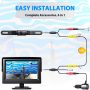 eRapta Backup Camera ERT01 with 5 inch Monitor License Plate Back Up Camera for Car Pickup Truck SUV Rear View Camera Backing Reverse Camera Crystal Clear Image IP69 Waterproof Nice Night Vision - Image 4