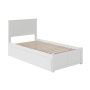 Nantucket White Solid Wood Frame Twin XL Panel Bed with Footboard and Storage Drawers - Image 4