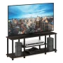 Furinno Turn - N - Tube No Tool 3 - Tier Entertainment TV Stands, Espresso - Image 6