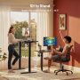 FEZIBO 40 x 24 Inchs Electric Standing Desk, Height Adjustable, Sit Stand Up, Computer Office Desk with Splice Board, Black Frame/Black Top - Image 5