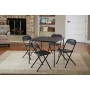 COSCO 5-Piece Folding Set with Card Table and 4 Vinyl Padded Chairs, Black - Image 5