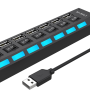 Cable Extensor Divisor De Alta Velocidad Alimentado Por LED HUB USB 2.0 De 7 Pue - Image 2