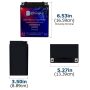 12-Volt 12 Ah 210 CCA Maintenance Free Rechargeable Sealed Lead Acid (SLA) Powersport Battery - Image 2