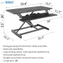 SUSUZI 37" Wide Height Adjustable Standing Desk Converter, Quick Release, 1 Pack - Image 5