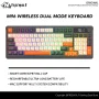 M96 Bluetooth Wireless Keyboard FREEWOLF Digital Display,RGB Backlight,2000mAh Battery & PBT Keycaps for PC/Laptop - Moon Night - Image 1