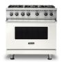 Viking - 36 in. Wide 6 Burner 5.1 Cu. Ft.  Gas Sealed Burner Range-Pure White - Pure White - Image 1